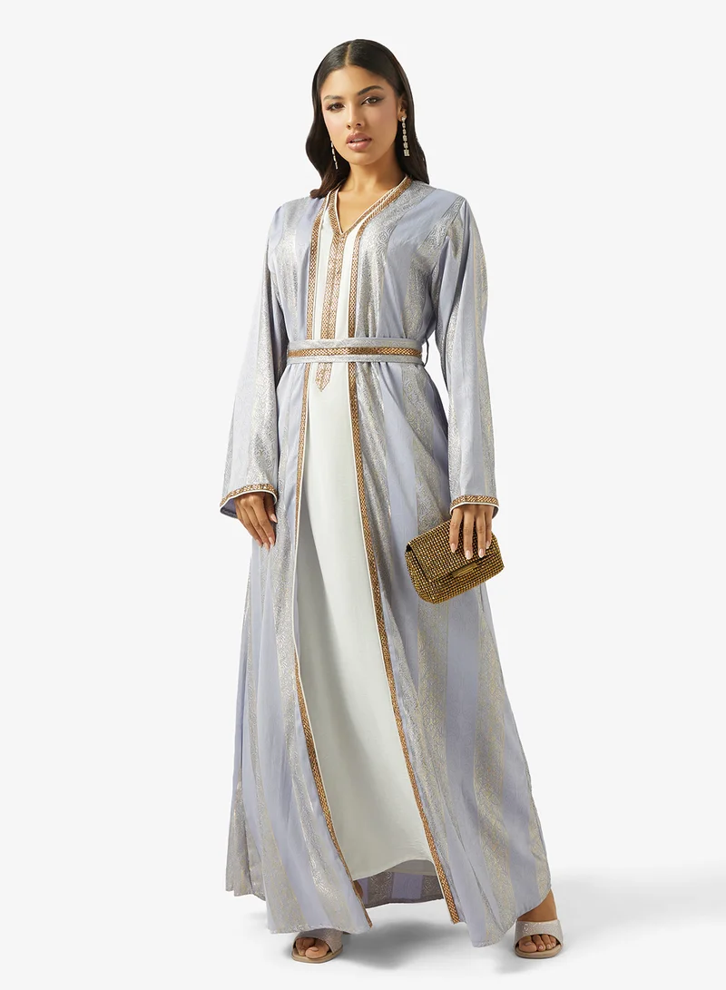 Arabian Closet  LADIES ABAYA 2 PIECE WITH BELT for Women | Best Price UAE
